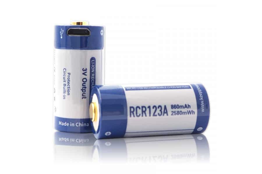 KeepPower RCR123A(16340) 3.0V 860mAh USB