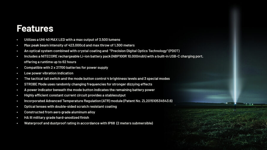 Фенер Nitecore MH40 Pro