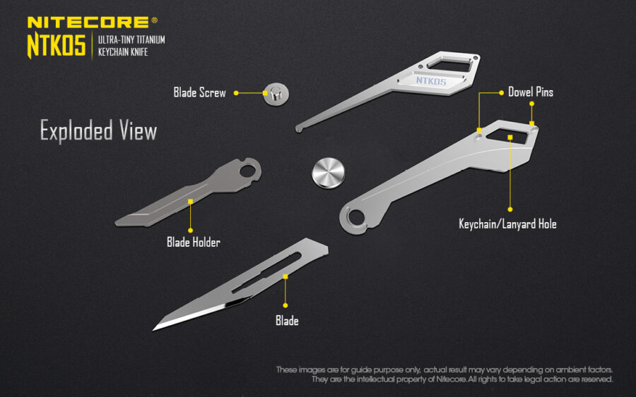 Сгъваем титаниев нож Nitecore NTK05