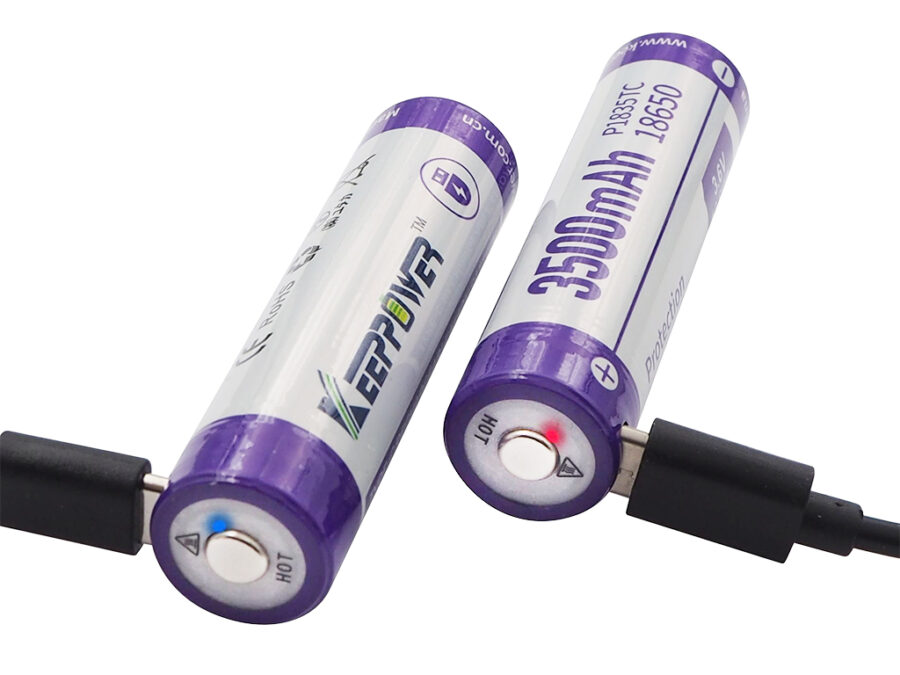 Батерия Keeppower 18650 3500mAh 8A със защита и USB Type-C порт