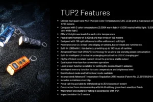 Фенер за ключодържател Nitecore TUP2 black