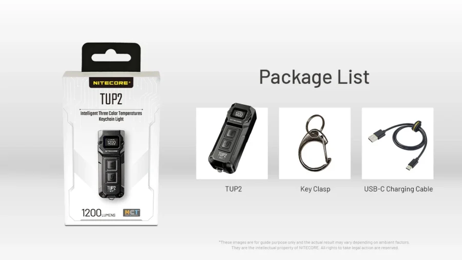 Фенер за ключодържател Nitecore TUP2 black