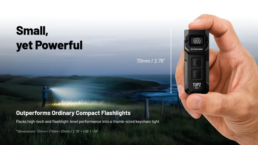 Фенер за ключодържател Nitecore TUP2 black