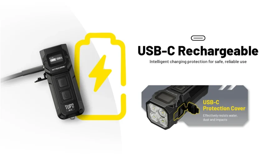 Фенер за ключодържател Nitecore TUP2 black